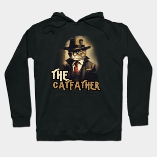 THE CATFATHER, minimalistic, gift present ideas Hoodie